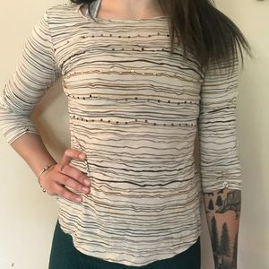 Anthropologie Nurture Cream Top Blouse Size Small